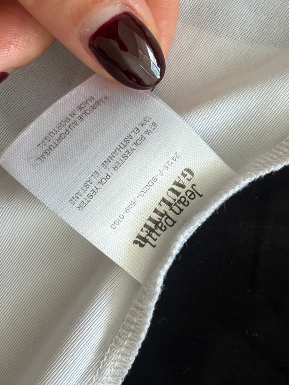 Jean Paul Gaultier White Bodysuit with Black Graphic Print - Picture 10 of 10
